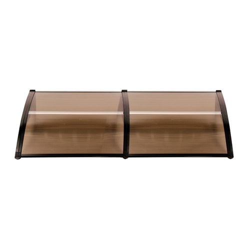 3ft Outdoor Clear PC Hollow Awning Cover Canopy Window Door w//White ABS Bracket for Patio Weather Resistance Sun Shade UV Rain Snow Protection